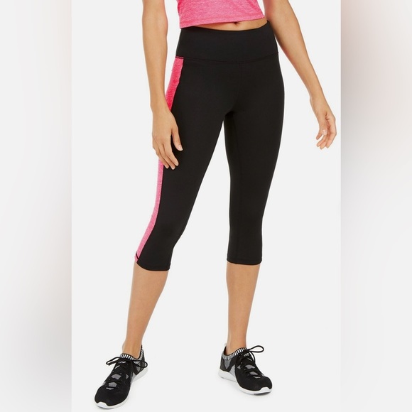 NWT🖤🩷Colorblock Cropped Leggings - Picture 2 of 4